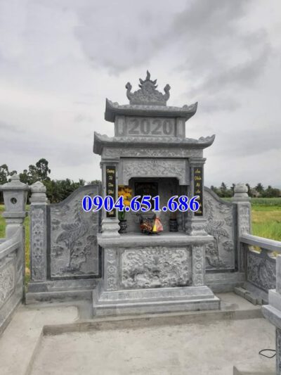 Mẫu lăng mộ đá xanh Thanh Hóa bán tại Lai Châu 03 – Lăng thờ đá đẹp