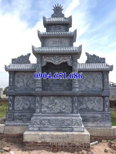 Mẫu lăng mộ đá xanh Thanh Hóa bán tại Sơn La 03 – Lăng thờ đá đẹp