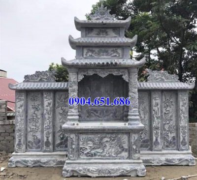 Mẫu lăng mộ đá xanh Thanh Hóa bán tại Yên Bái 03 – Lăng thờ đá đẹp
