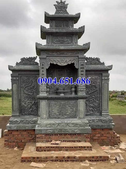 Mẫu lăng mộ đá xanh rêu bán tại Hà Giang 05 – Lăng mộ đá xanh đẹp