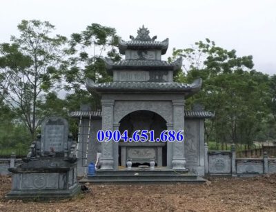 Mẫu lăng mộ đá xanh rêu bán tại Nam Định 06 – Lăng mộ đá xanh đẹp