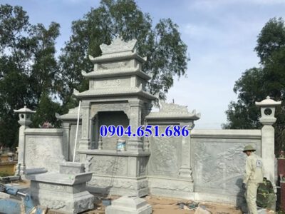 Mẫu lăng mộ đá xanh rêu bán tại Phú Thọ 06 – Lăng mộ đá xanh đẹp