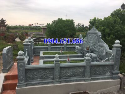 Mẫu lăng mộ đá xanh rêu bán tại Quảng Ninh 06 – Lăng mộ đá xanh đẹp