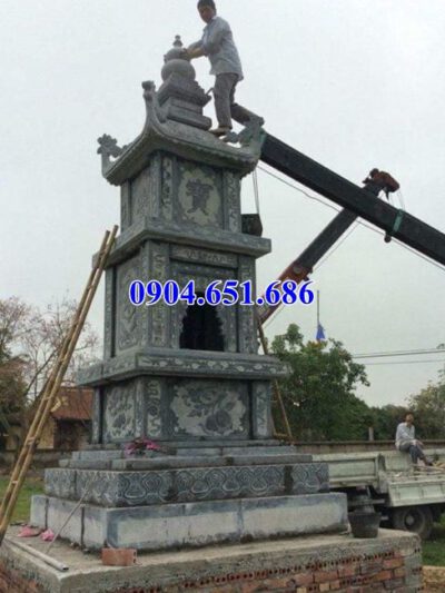 Mẫu mộ tháp đá để tro cốt bán tại Lâm Đồng – Mộ tháp đá phật giáo