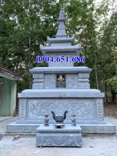 Mẫu mộ đá đẹp hình tháp bán tại Lâm Đồng – Mộ tháp đá phật giáo để tro cốt
