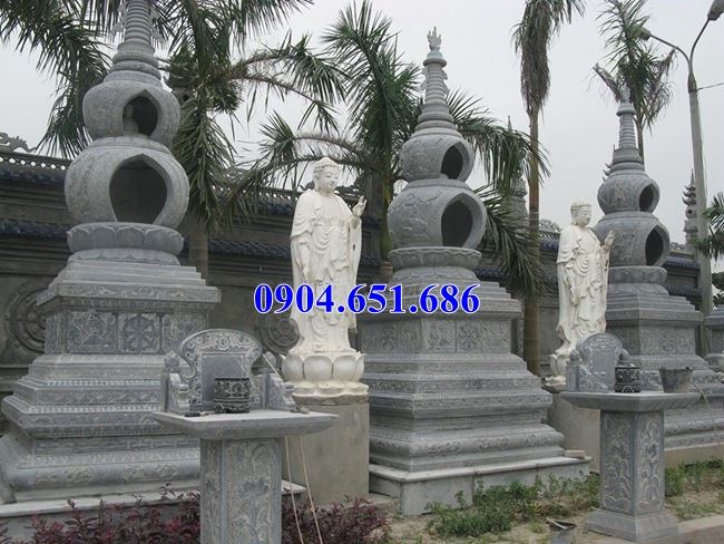 Giá bán mộ đá hình tháp phật giáo để tro cốt ở Bình Thuận