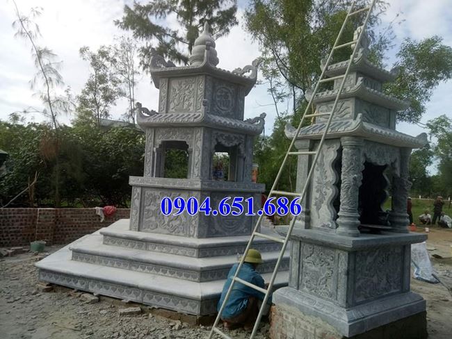 Giá bán mộ đá hình tháp phật giáo để tro cốt ở Tây Ninh