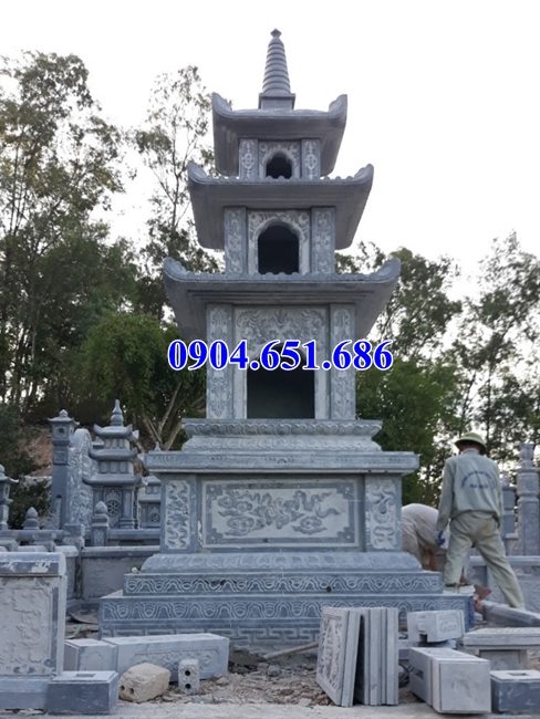 Giá mộ đá hình tháp phật giáo để tro cốt bán ở Sài Gòn