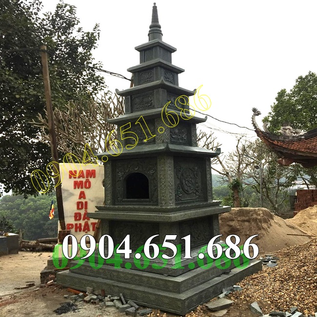 Mẫu mộ tháp phật giáo để tro cốt, hài cốt thiết kế xây 5 tầng đẹp chuẩn phong thủy bán tại An Giang - Bảo tháp phật giáo tại An Giang