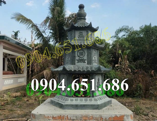 Mẫu tháp mộ thờ cốt đơn giản đẹp bán tại An Giang - Tháp đá xanh rêu đẹp tại An Giang
