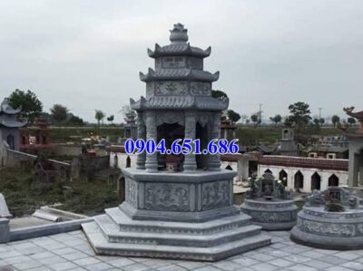Mẫu mộ tháp đá phật giáo đẹp bán tại Bình Phước – Mộ tháp sư trụ trì