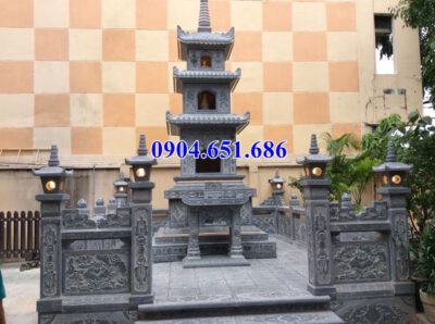 Mẫu mộ tháp đá phật giáo đẹp bán tại Bình Thuận – Bảo tháp để tro cốt