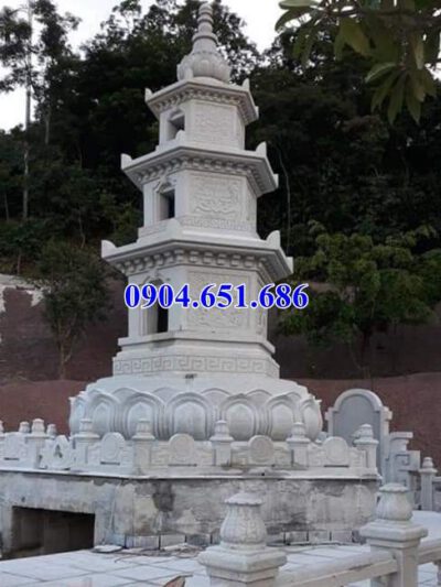 Mẫu mộ tháp đá phật giáo đẹp bán tại Quảng Nam – Mộ tháp sư trụ trì