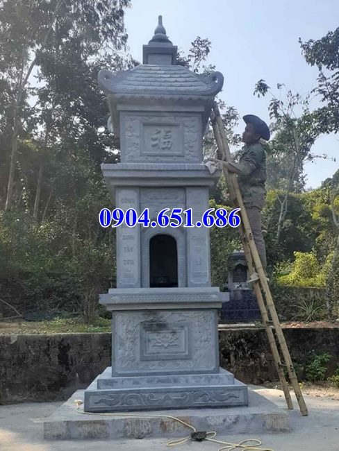 Mẫu mộ tháp đá đẹp bán tại Bình Thuận – Bảo tháp phật giáo để tro cốt