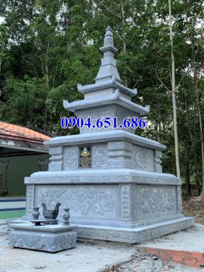 Mẫu mộ tháp đá đẹp bán tại Hậu Giang – Tháp mộ sư