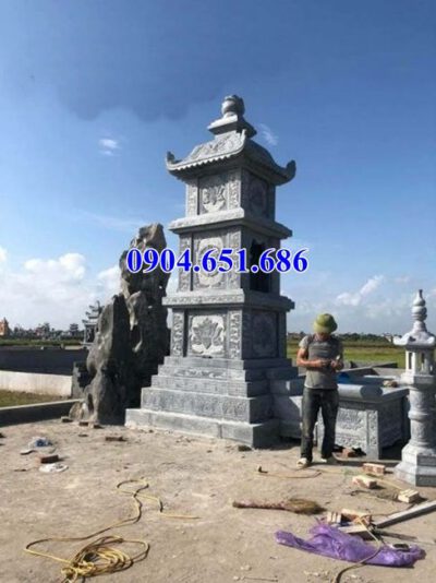 Mẫu mộ tháp đá đẹp bán tại Tây Ninh – Tháp đá khối tự nhiên