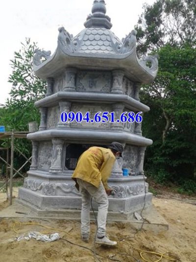 Mẫu mộ tháp đá đẹp bán tại Vĩnh Long – Tháp mộ sư