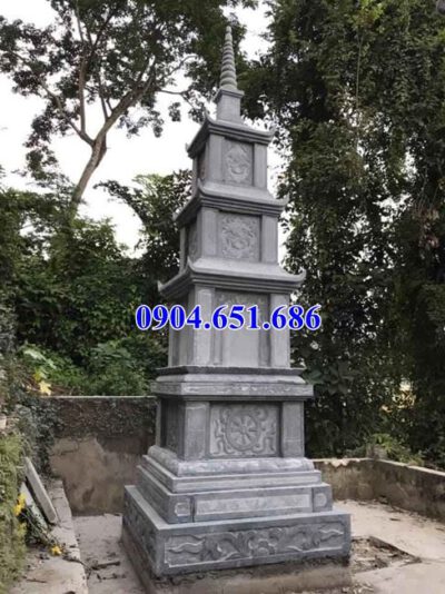 Mẫu mộ đá hình tháp đẹp bán tại Bình Thuận – Mộ tháp phật giáo để tro cốt
