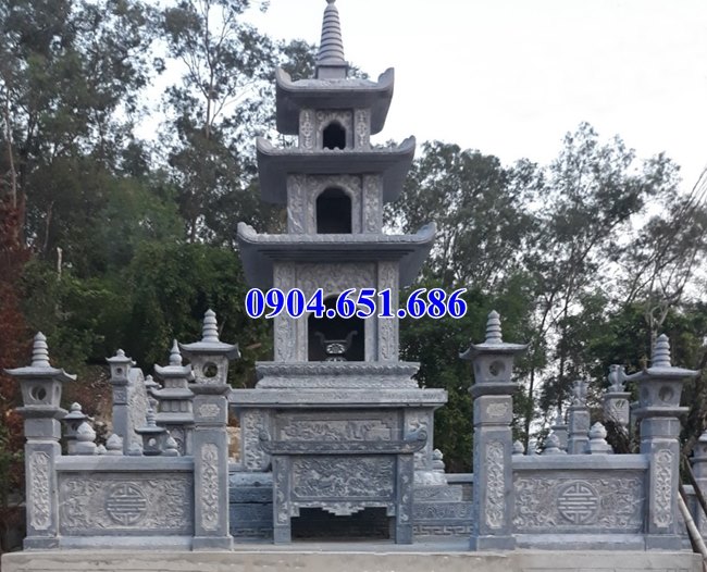 Mẫu mộ tháp đá để tro cốt bán tại Cà Mau – Mộ tháp phật giáo