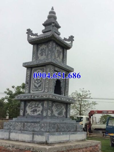 Mẫu mộ đá hình tháp đẹp bán tại Hà Nội – Tháp để hài cốt
