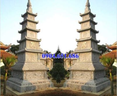 Mẫu mộ đá hình tháp đẹp bán tại Quảng Nam – Tháp để hài cốt
