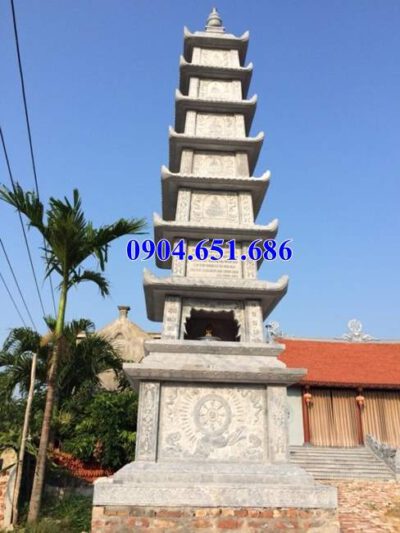 Mẫu mộ đá hình tháp đẹp bán tại Quảng Ngãi – Tháp để hài cốt