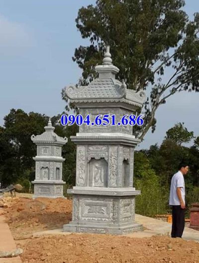 Mẫu mộ đá tháp đẹp bán tại Nam Đinh – Tháp đá để tro cốt