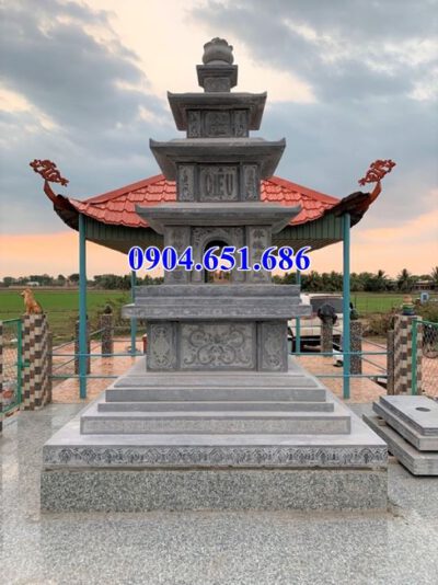 Mẫu tháp mộ đá đẹp bán tại Quảng Bình – Tháp đá khối tự nhiên