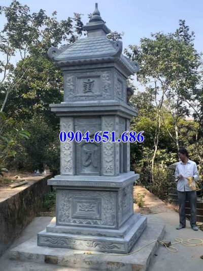 Mẫu tháp mộ đá đẹp bán tại Đà Nẵng – Tháp đá khối tự nhiên
