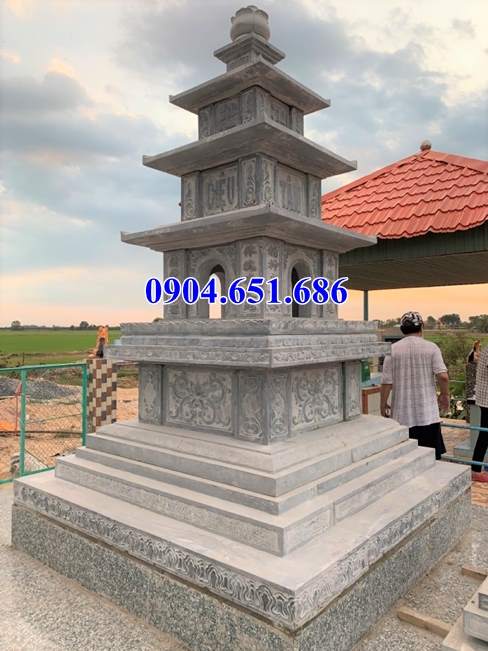 Địa chỉ thiết kế, xây mộ tháp đá khối tự nhiên ở Bình Định uy tín chất lượng