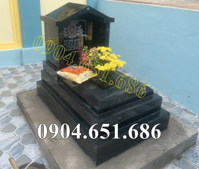 Mẫu mộ đá hoa cương đơn giản, hiện đại đẹp bán tại Bình Dương - Chụp mộ đá granite tại Bình Dương