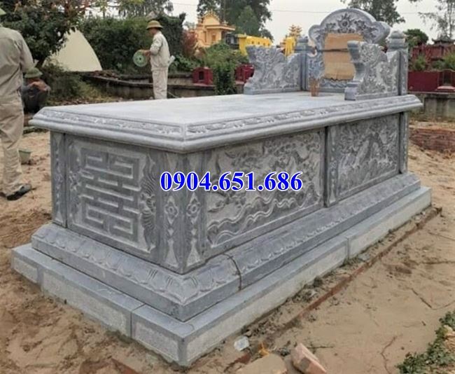 Mẫu mộ đá Ninh Bình bán tại Long An 04 – Mộ đá khối tự nhiên