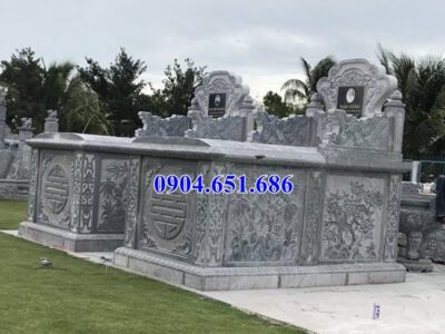 Mẫu mộ đá xanh Thanh Hóa bán tại Đồng Nai 05 – Mộ đá khối tự nhiên