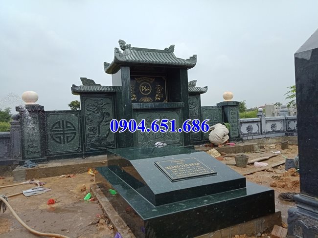 Mẫu mộ đá xanh rêu bán tại Bình Phước 02 – Mộ đá đơn giản đẹp