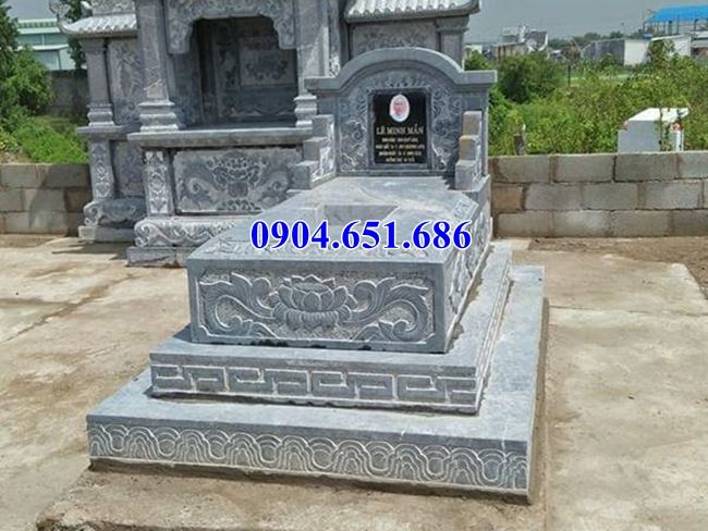 Giá mộ đá tam cấp, nhà mồ đá khối tự nhiên tại Kiên Giang