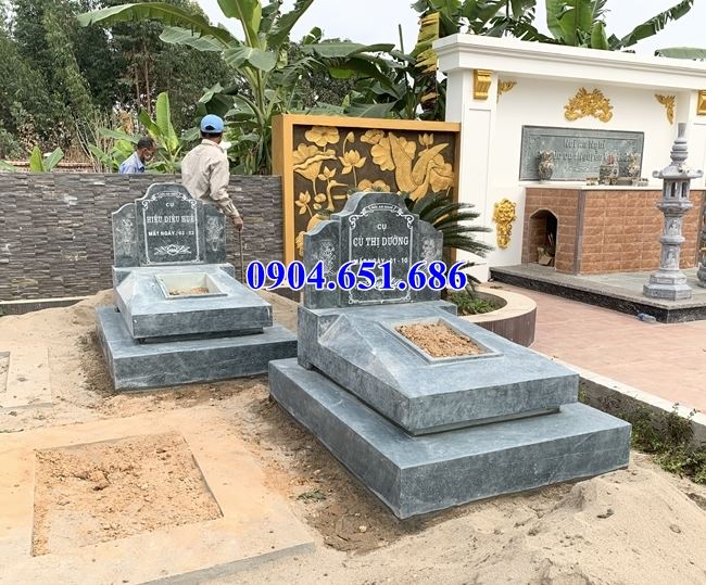 Mẫu mộ đá đơn giản đẹp bán tại Cà Mau 02 – Mộ đá xanh Thanh Hóa