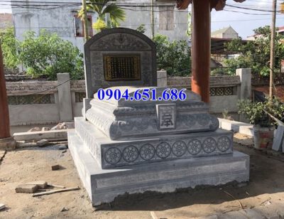 Mẫu mộ đá Ninh Bình đẹp bán tại Bến Tre 04 – Mộ đá khối tự nhiên
