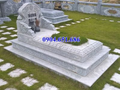 Mẫu mộ đá xanh Thanh Hóa bán tại Kiên Giang 05 – Mộ đá khối tự nhiên