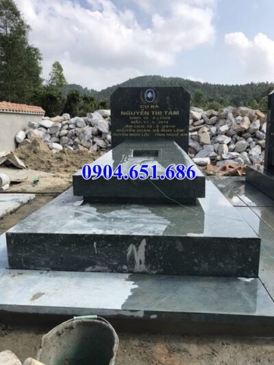Mẫu mộ đá đơn giản đẹp bán tại Cần Thơ 02 – Mộ đá xanh Thanh Hóa