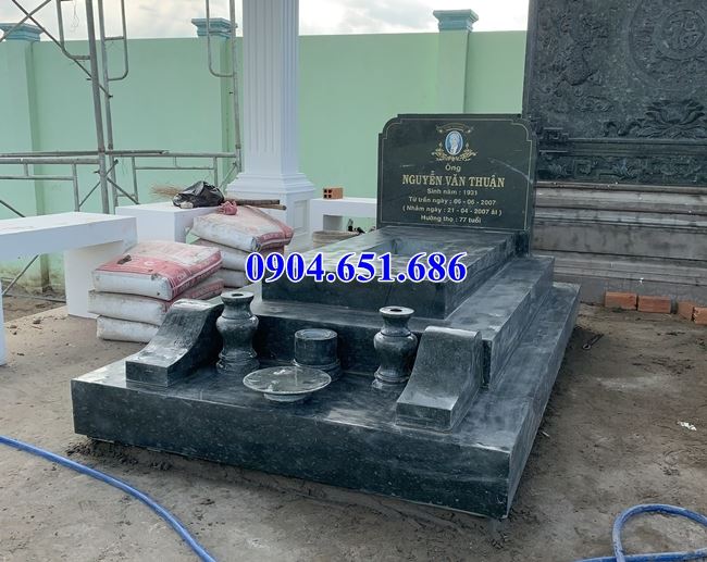 Mẫu mộ đá đơn giản đẹp bán tại Vĩnh Long 02 – Mộ đá xanh Thanh Hóa