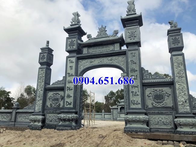 76 Mẫu cổng đá tự nhiên đẹp tại Quảng Ngãi – Xây cổng đình, chùa, nhà thờ họ tại Quảng Ngãi
