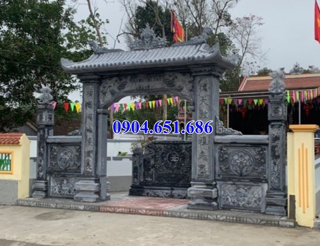 Hoàn thiện cổng đá nhà thờ họ Nguyễn Văn nhánh II