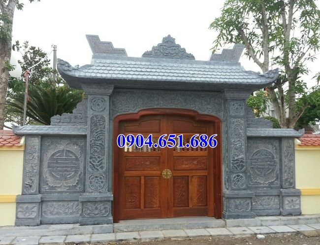 Mẫu cổng đá nhà thờ họ đẹp bán tại Đồng Nai thiết kế đơn giản