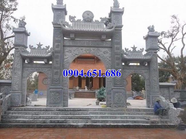 Mẫu cổng chùa thiết kế đẹp kích thước chuẩn phong thủy