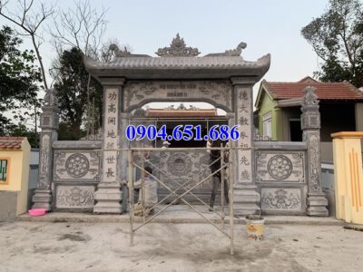 Mẫu cổng nhà thờ họ đẹp tại Quảng Bình – Xây cổng bằng đá đẹp tại Quảng Bình