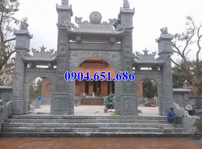 Mẫu cổng đình chùa bằng đá đẹp bán tại Quảng Bình