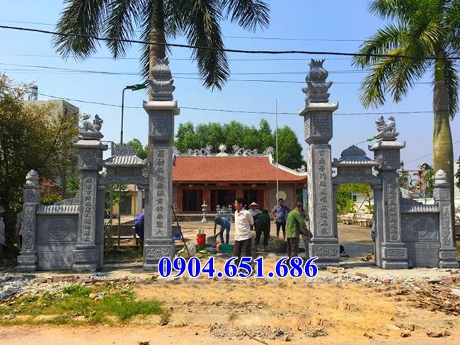 Địa chỉ bán, làm cổng đá nhà thờ họ, cổng đình chùa, cổng khu lăng mộ tại Bình Phước