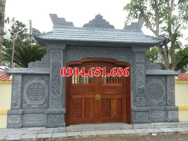 Mẫu cổng đá nhà thờ họ đẹp tại Bắc Ninh thiết kế hiện đại