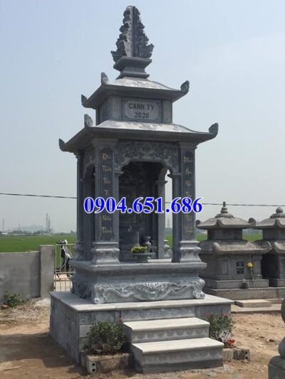 Mẫu lăng mộ đá khối tự nhiên bán tại Quảng Bình 02 – Am thờ lăng mộ
