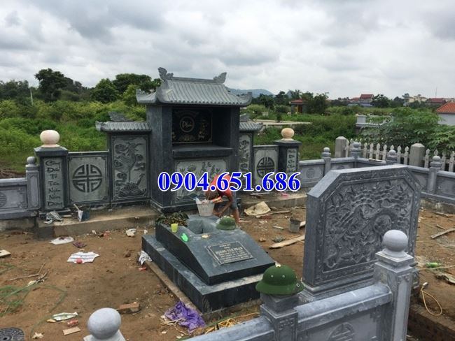 Mẫu lăng mộ đá xanh rêu Thanh Hóa đẹp bán ở Sơn La